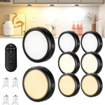 MEKKLEON Full-Screen Puck Lights 8 Pack